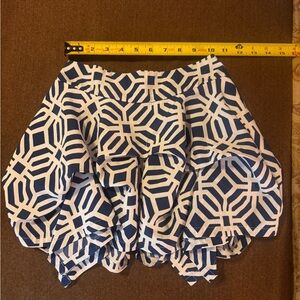 Trish Scully Navy and White Geometric Girls Skirt, Size 7 - Super Cute!